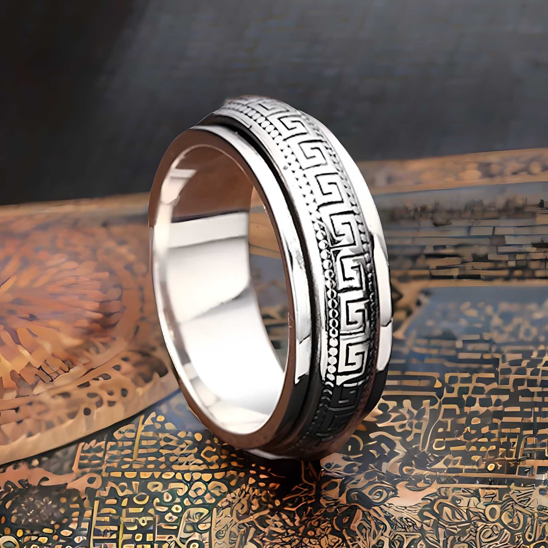 Bague homme qui tourne outlet
