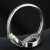Silver rhodium zirconium infinity ring