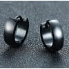 Men's Stainless Steel Black Hoop Earrings