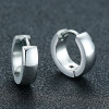 Boucles d'oreilles homme creoles anneau acier - paire