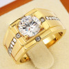 Men's zirconium steel knight ring