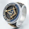 Anillo de hombre de acero caballeroso de masonería