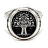 Celtic tree of life knightly steel men's ring