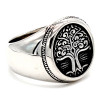 Bague homme acier chevaliere arbre de vie celtique