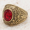 Bague Chevaliere Homme armee americaine acier serti zirconium
