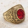 Men's Red Crystal Stylish Stainless Steel Ring
