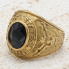 Men's Cubic Red ZIrconia Inlay US Army Stainless Steel Ring