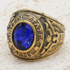 Men's Cubic Red ZIrconia Inlay US Army Stainless Steel Ring