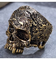 Men's stainless steel skull ring