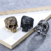 Men's stainless steel skull ring