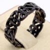 Bague homme anneau acier noeud celtique cisele