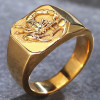 Men's knightly scorpio zodiac stainless steel ring