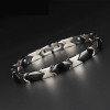 Women's White Ceramic Stainless Steel Links Magnetic Bracelet