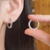 Celtic silver earrings for men and women, creole hoops