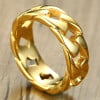 Bague homme anneau chaine cuba acier