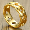 Men's ring with Cuban steel chain ring