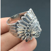 Indian chief knight's silver ring for men