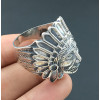 Men's Sterling Silver Indian Chief Head Signet Ring