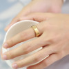 Bague mariage tungstene plaque or alliance personnalisee