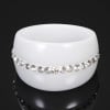 Bague chevaliere ceramique noire ligne zirconium
