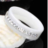 Bague alliance ceramique polie ligne zirconium