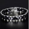 Pulsera piramidal magnética de cerámica para hombre con imanes