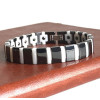 Men's and women's ceramic bracelet, polished finish, magnetic magnets