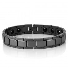 Men's Mat Black Ceramic Magnetic Bracelet