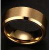 Men's Gold Plated Brushed Stainless Steel Custom engraving Ring