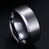 Men's Gold Plated Brushed Stainless Steel Custom engraving Ring
