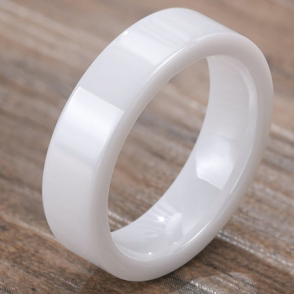 Personalized ceramic wedding ring