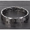 Pulsera de tungsteno pulido para hombre con faceta magnética amorosa