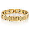 Men's Gold Plated Tungsten Carbide Magnetic Bracelet