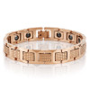 Poliertes Wolfram-Herrenarmband mit liebevoller magnetischer Facette