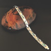 Men's tungsten bracelet with abalone mother-of-pearl links