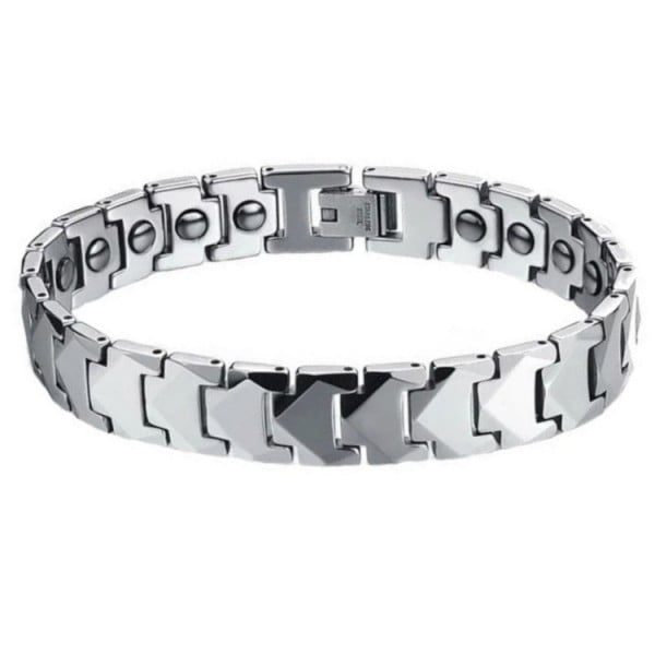 Men's Polished Tungsten Carbide Magnetic Bracelet