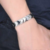 Bracciale da uomo con sfaccettature magnetiche in tungsteno