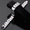 Men's tungsten magnetic facet bracelet