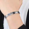 Men's Stainless Steel Magnetic carbon fiber inlay Bracelet
