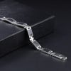 Bracelet homme acier inoxydable magnetique fibre de carbone