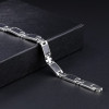 Men's stainless steel magnetic carbon fiber bracelet