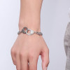 Men's stainless steel infinity handcuff chain bracelet