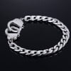 Bracciale da uomo a catena con manette infinite in acciaio inossidabile