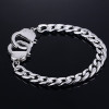 Bracelet homme acier chaine menotte infini