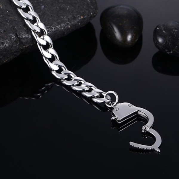 Bracciale Uomo Acciaio Inossidabile Catena Cubana Grossa Robusta con Chiusura Magnetica