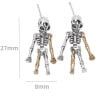 Men's sterling silver skeleton earrings