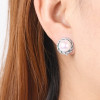 Sterling Silver stud earrings with freshwater pearls