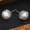 Sterling Silver stud earrings with freshwater pearls