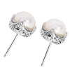 Sterling Silver stud earrings with freshwater pearls