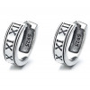 Men's Sterling Silver Roman numerals Earrings
